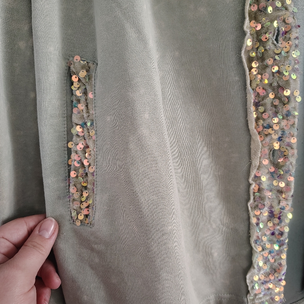 Sequin Trimmed Shacket - image 7